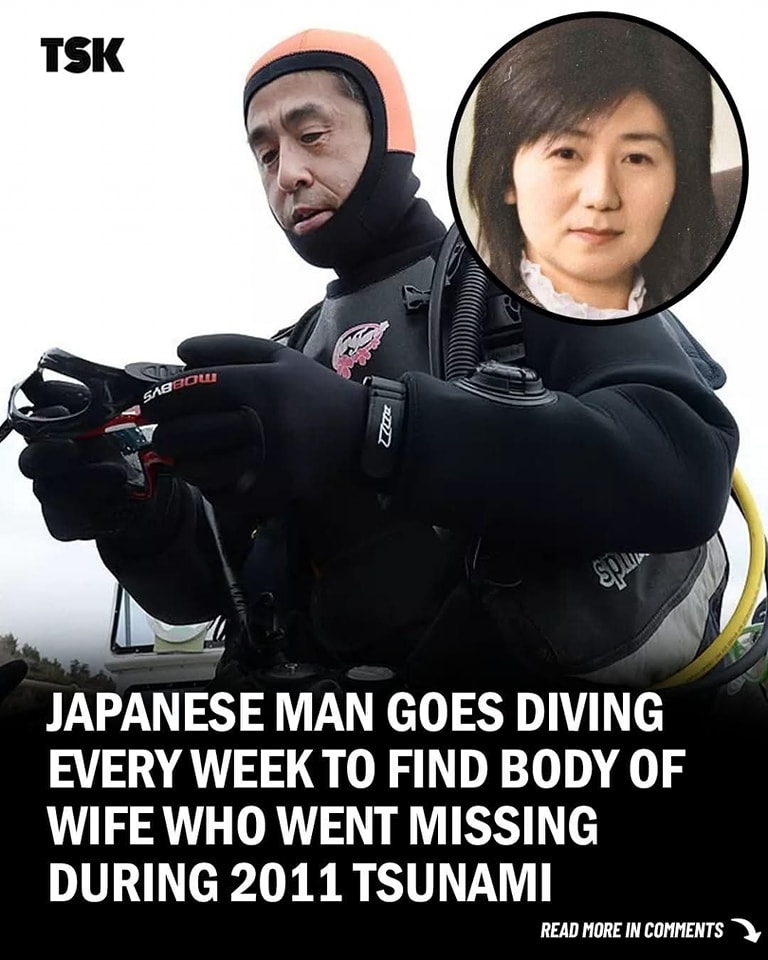 Japanese Diver Searches for a Decade Wife’s Body Lost in 2011 Tsunami