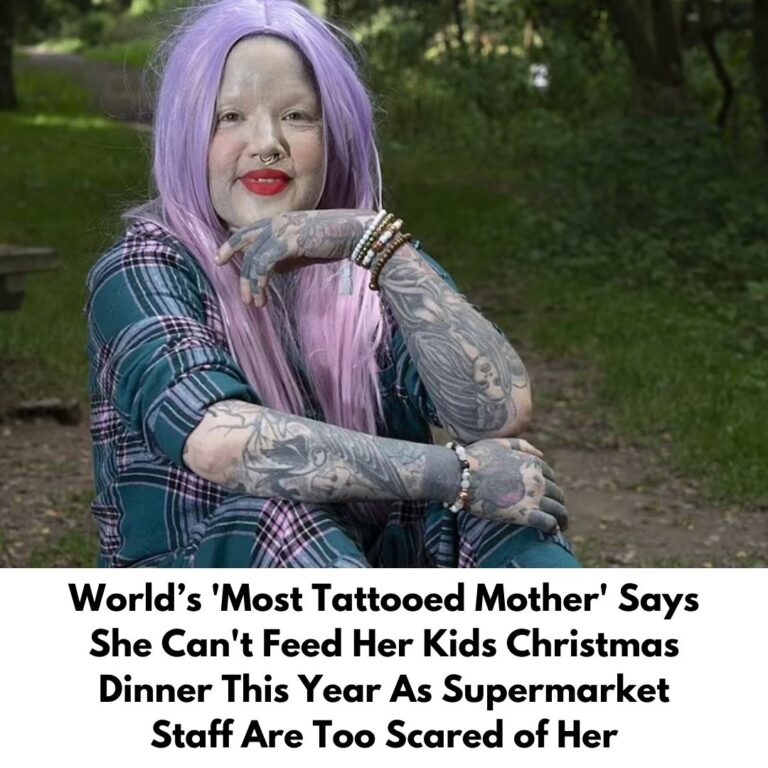 ‘Most Tattooed Mother’ Says She Can’t Feed Her Kids Christmas Dinner This Year As Supermarket Staff Are Too Scared of Her