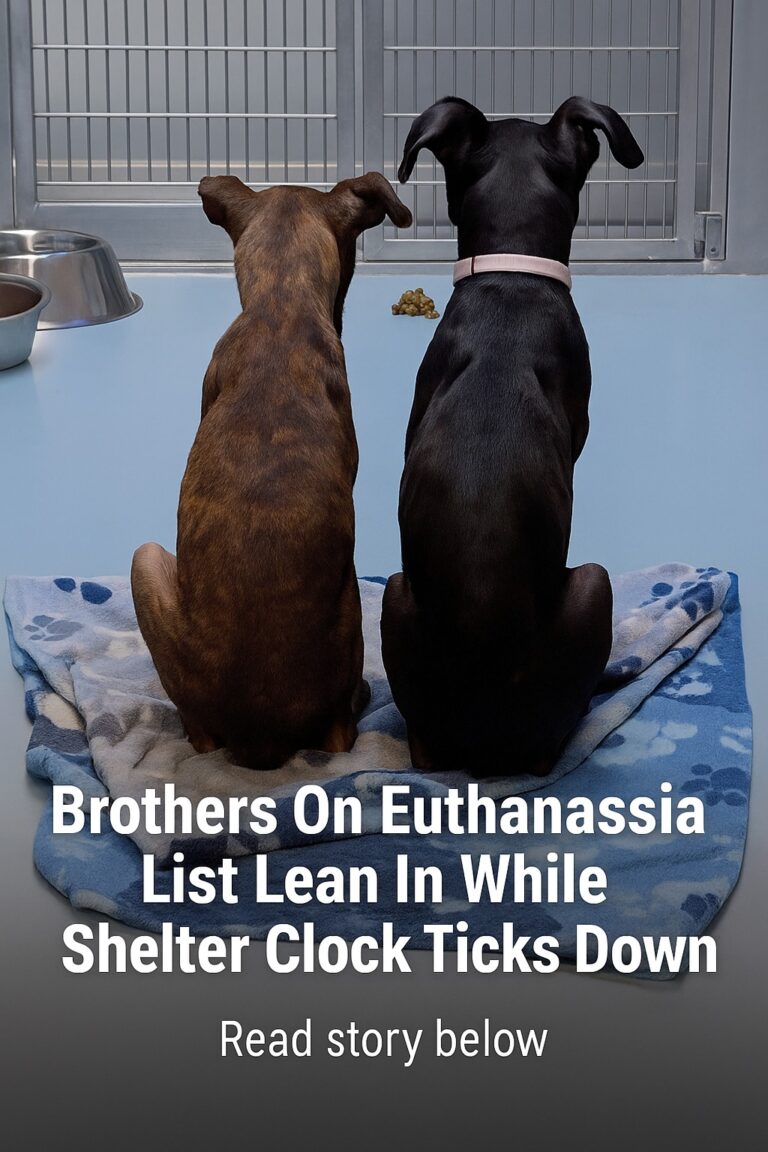 Brothers On Euthanasia List Lean In While Shelter Clock Ticks Down