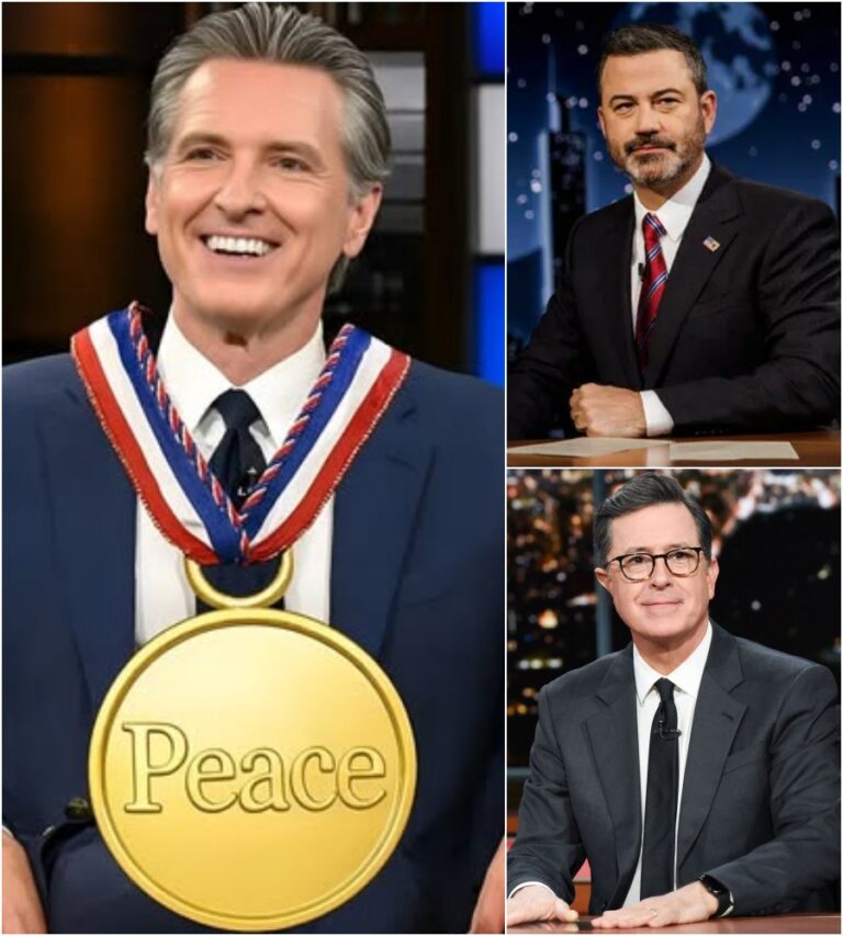 GAVIN NEWSOM STUNS STEPHEN COLBERT’S STUDIO WITH A SHOCKING “INTERGALACTIC PEACE PRIZE” REVEAL — AND HE SAYS BIGGER BOMBSHELLS ARE COMING